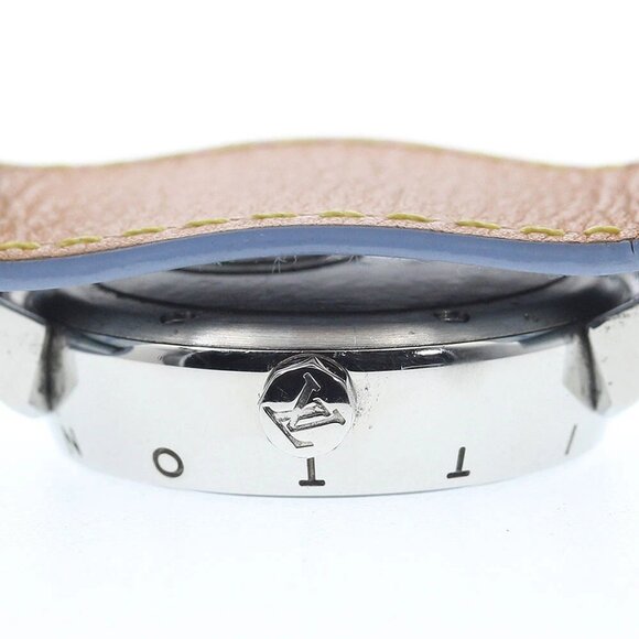 LOUIS VUITTON Tambour Q121B purple Dial Quartz Ladies Watch - Picture 4 of 11